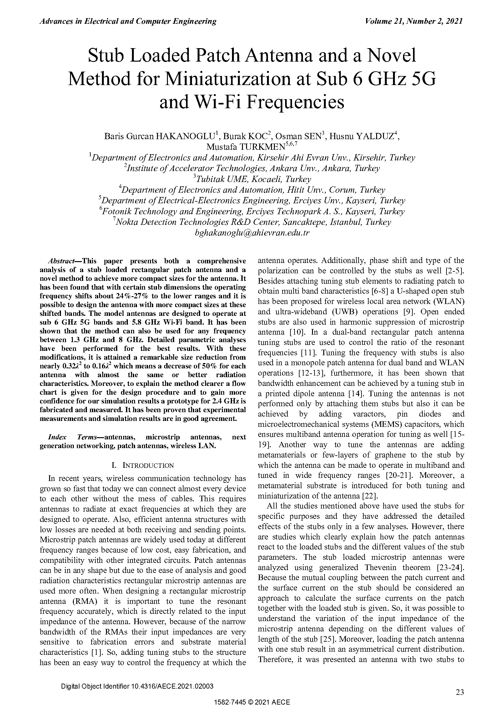 PDF Quickview for paper with DOI:10.4316/AECE.2021.02003