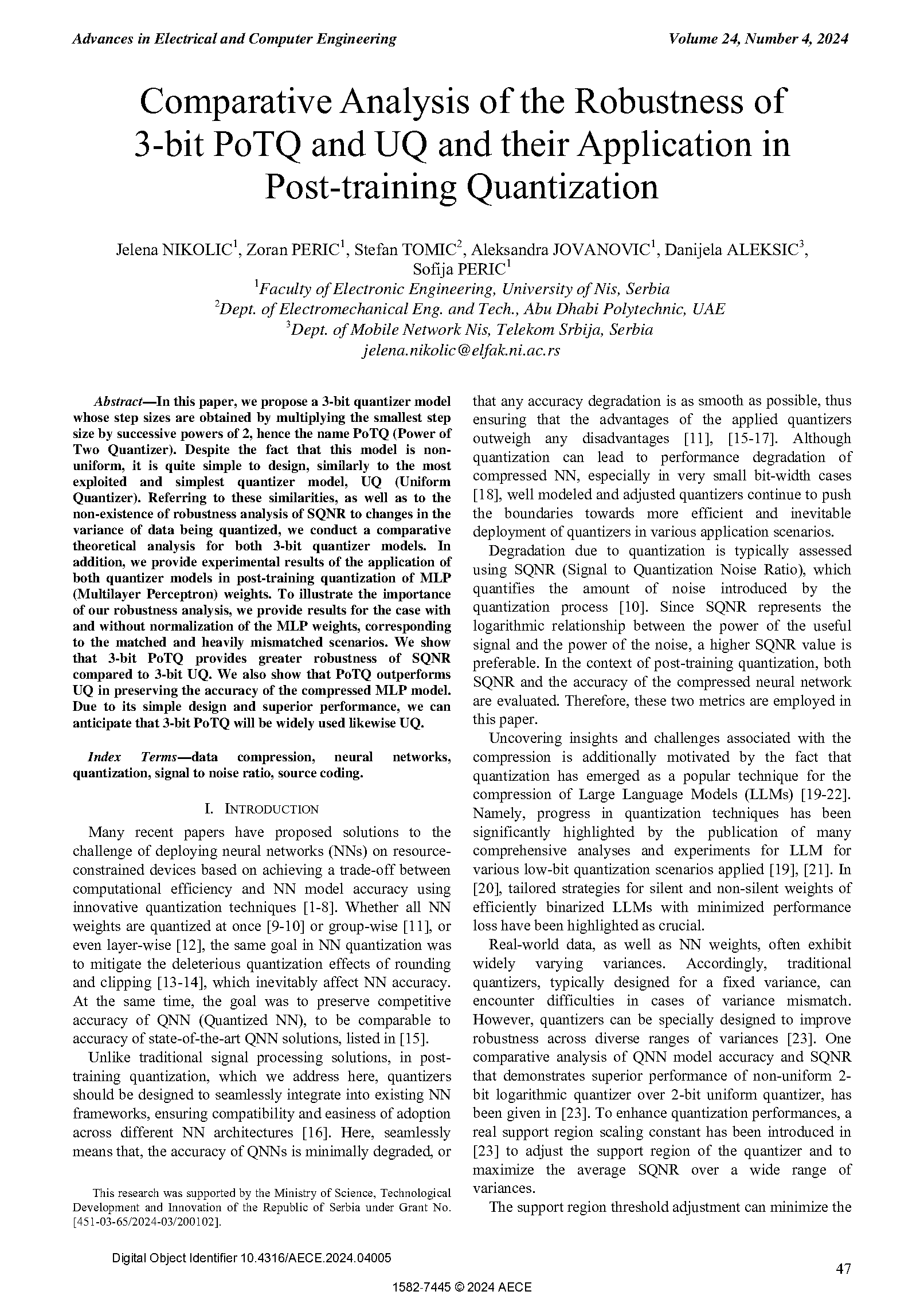 PDF Quickview for paper with DOI:10.4316/AECE.2024.04005